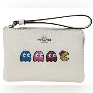 COACH LIMITED EDITION PAC MAN CORNER ZIP WRISTLET